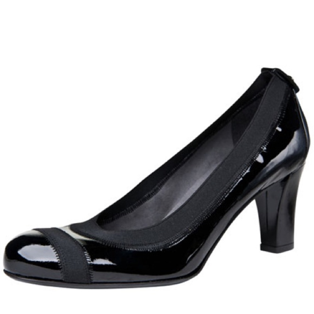 Stuart Weitzman Easily Elastic Leather Heels - Picture 2 of 6